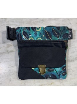 Ronyonera line textures blau gold