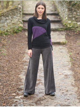 Pantalones largos pana gris