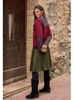 Falda 3/4 pana caqui