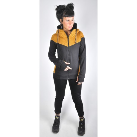 Chaqueta nur mustard waves