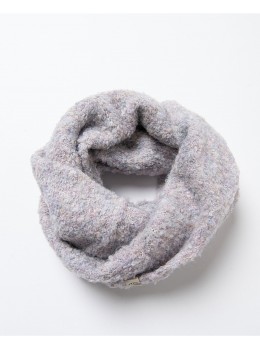 Coll doble bouclé gris