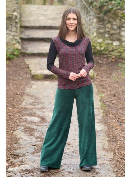 Pantalones 3/4 pana verde