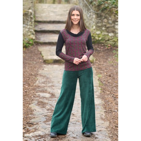 Pantalones 3/4 pana verde