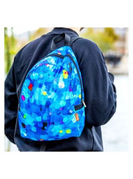 Mochila plegable multi azul