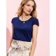 Camiseta algodón navy