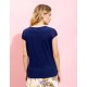 Camiseta algodón navy